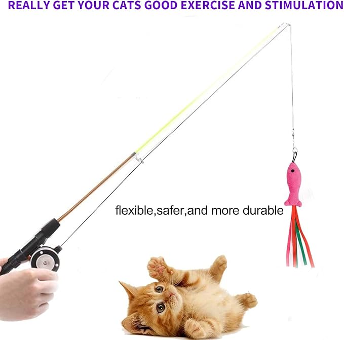 Retractable Cat Teaser Wand Toy, Cat Toys - Image 6