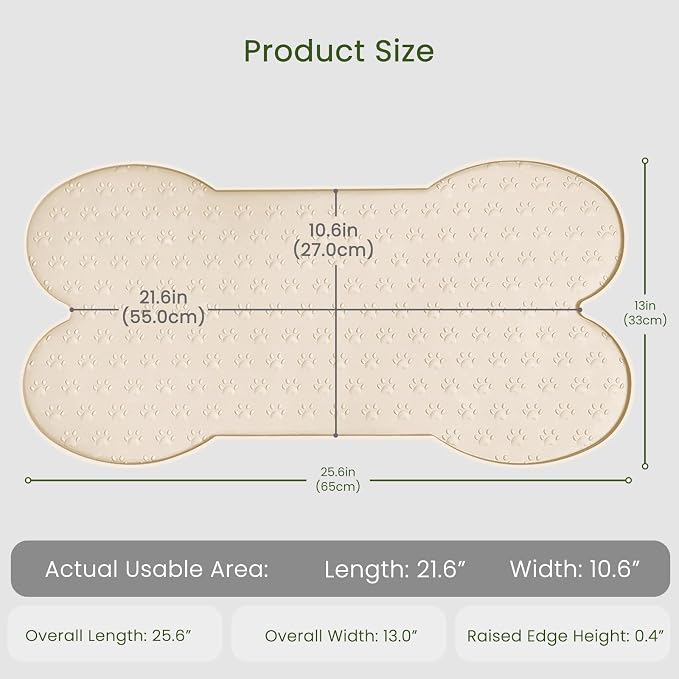 Dog Food Mat Anti-Slip Silicone Dog Bowl Mat Thicker Pet Placemat Waterproof - Image 2