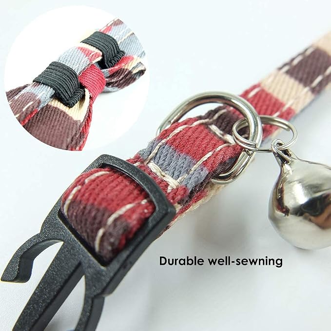 Cat Collar Bowtie with Bell, Quick Release Buckle Safety and Durable Kitties - Image 6