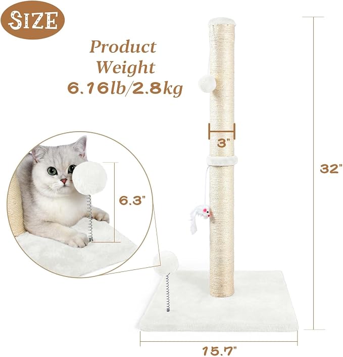 ANWA 32" Tall Cat Scratching Posts - Image 2