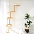 Wall-Mounted Tall Cat Tree Cat Scratching Post, Space Saving Floor to Ceiling by Unknown