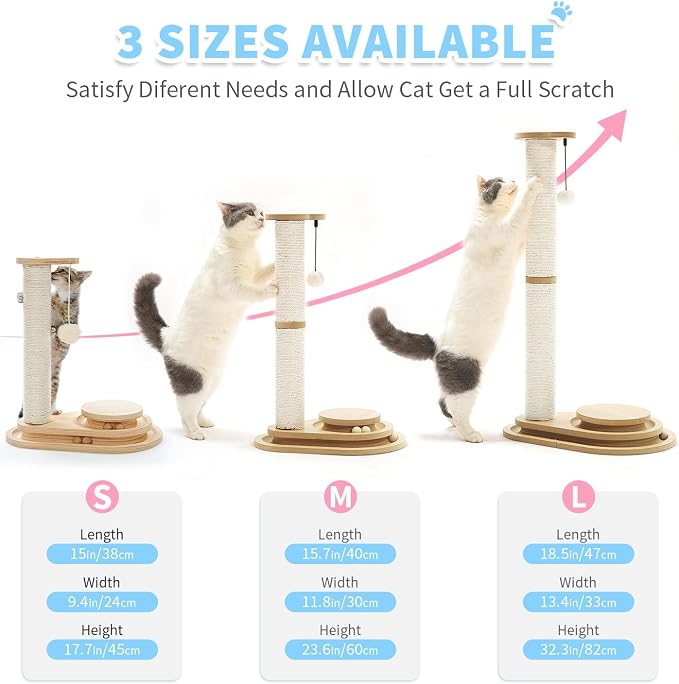 Made4Pets Cat Scratching Post Cat Scratcher Kitten Toys - Image 8