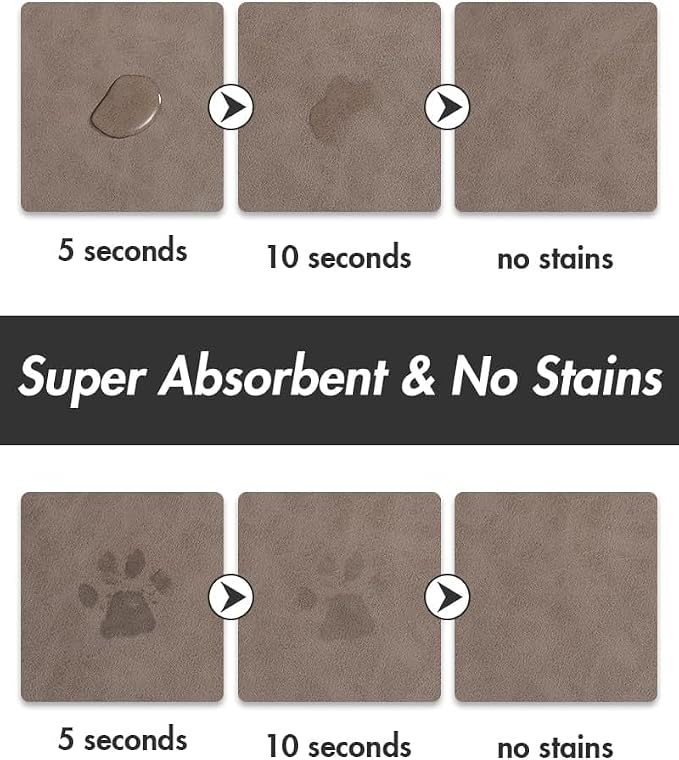 Absorbent Dog Water Mat for Food and Bowl - Image 2