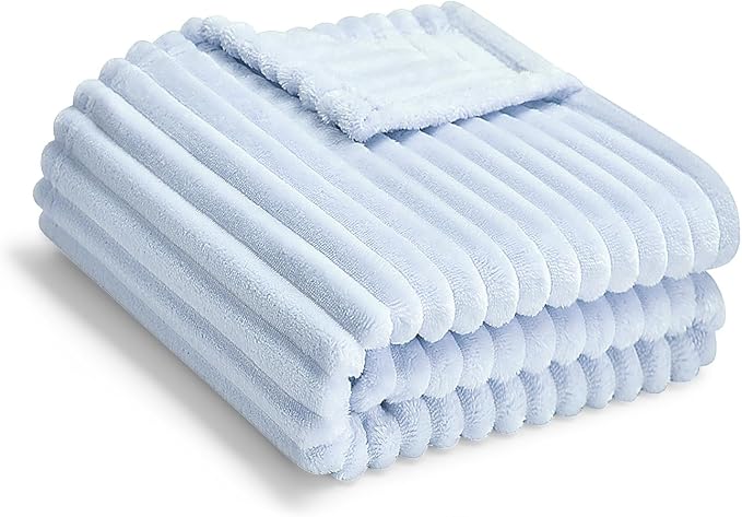 Soft Fleece Baby Blanket Ultra Cozy Blue Baby Blankets by Eonkasp