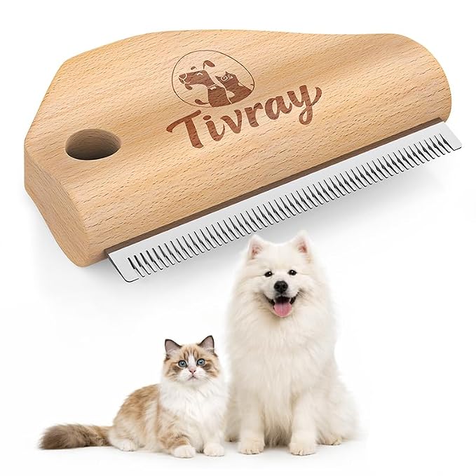 Dog Brush for Shedding, Deshedding Brush for Dogs, Pet Hair Removal Tool by Tivray