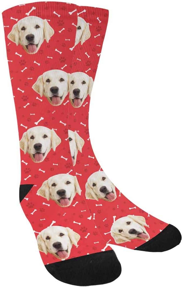 MyPupSocks Custom Personalized Photo Pet Face Socks, Cat and Dog Tracks Paws by MyPupSocks