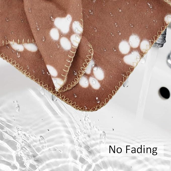 Comsmart Dog Blankets for Small Dogs, 6 Pack Puppy Blanket Cute Paw Print Pet - Image 4