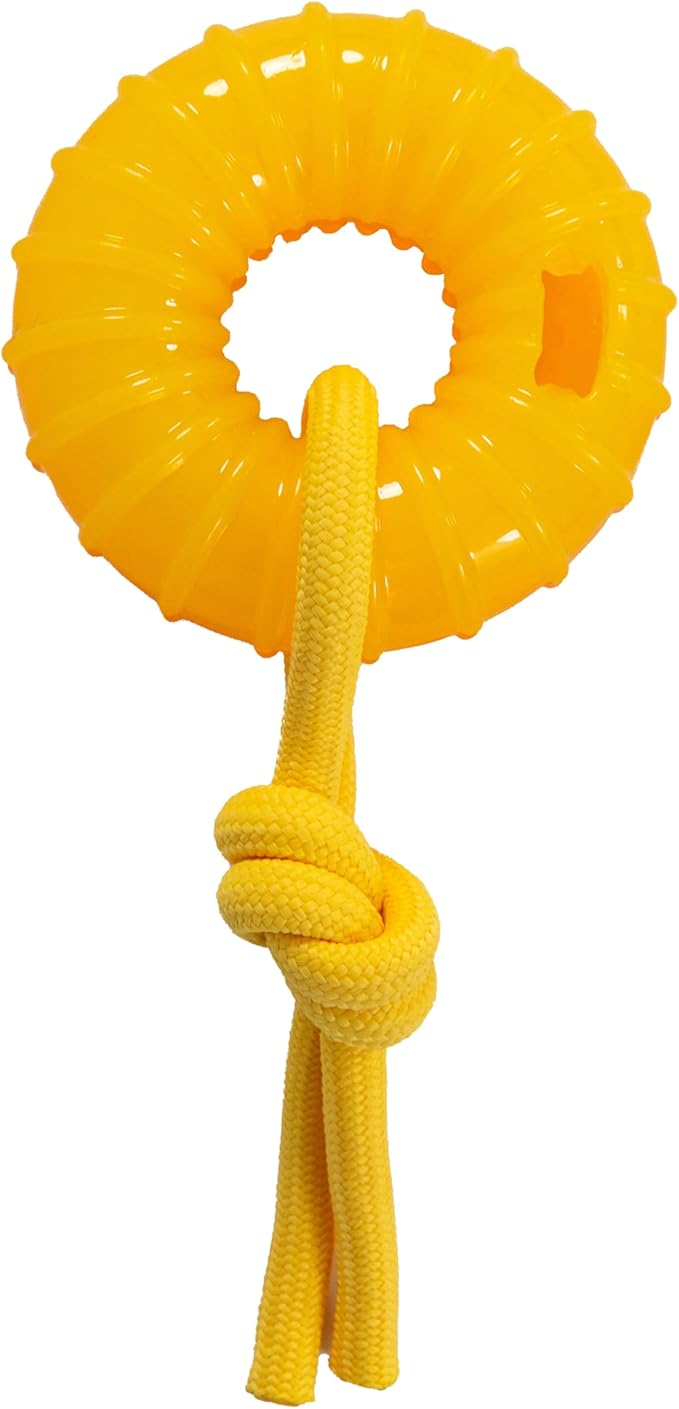 Outward Hound Gummiez Peach Ring 2-in-1 Dental Dog Chew Toy and Treat Stuffer by OutwardHound
