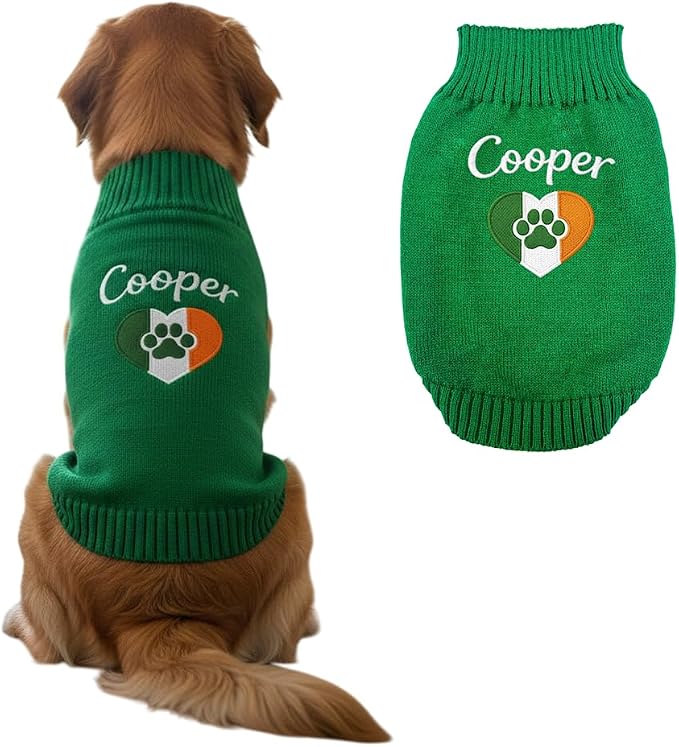 Personalized Dog Sweater, Custom Knit Sweater by GrewearFashion