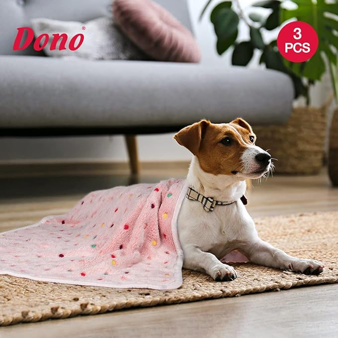 Dono 1 Pack 3 Dog Blankets, Soft Fluffy Fleece Pet Blanket Warm Sleep Mat Paw - Image 8