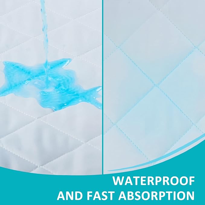 KANECH Washable Underpads 44"x52", Waterproof Heavy Absorbency Reusable - Image 2