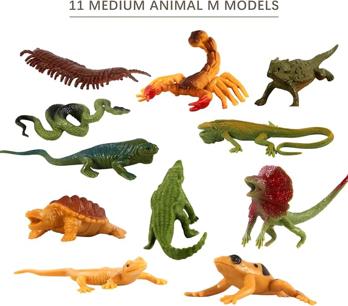 32Pcs Desert Reptiles Animals Figures Toys School Projects Diorama Kit Lizard - Image 4