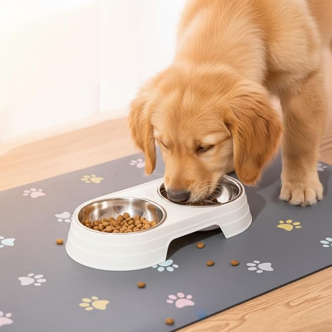 Cat Food Mat Absorbent Dog Mat for Food and Water Non Slip Quick Dry Dog Bowl - Image 6