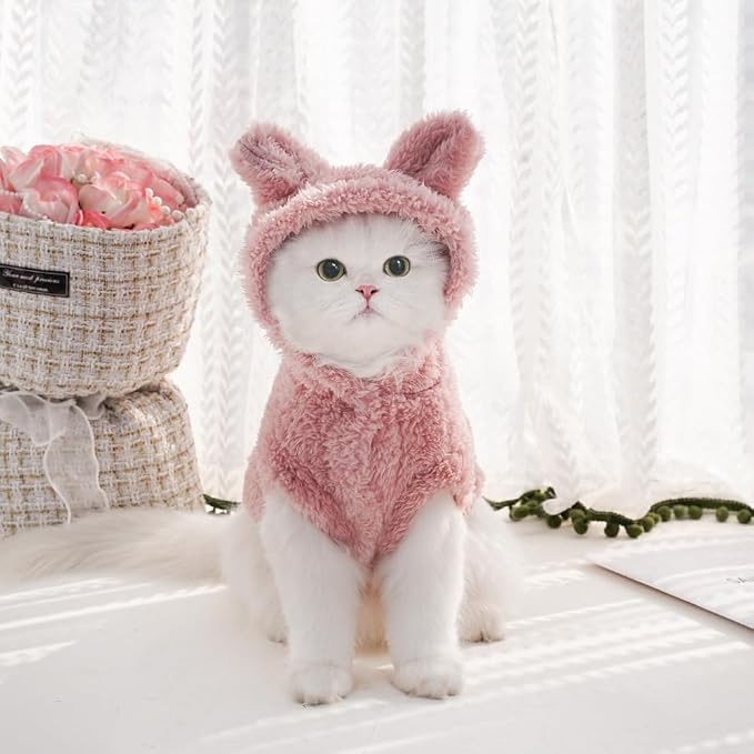 Selena Cat Bunny Ears Costume Cute Dog Kitten Hoodies Sweater Rabbit Ears Puppy - Image 4