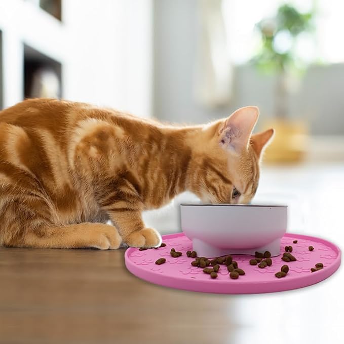 Silicone pet Food mat, Dog Food and Water mat, Raised Edge Rubber mat - Image 3