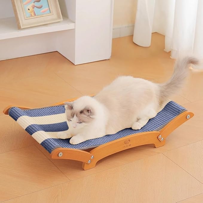 Extra-Larger Sisal Cat Scratcher Bed, Durable Cat Scratching Post by ZLAFM