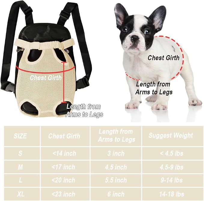 FEimaX Dog Carrier Backpack Pet Legs Out Front Cat Travel Bag, Adjustable Puppy - Image 4