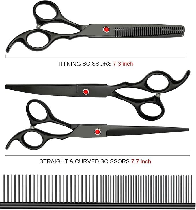 Professional Dog Grooming Scissors Set Stainless Steel Dog Grooming Kit - Image 6
