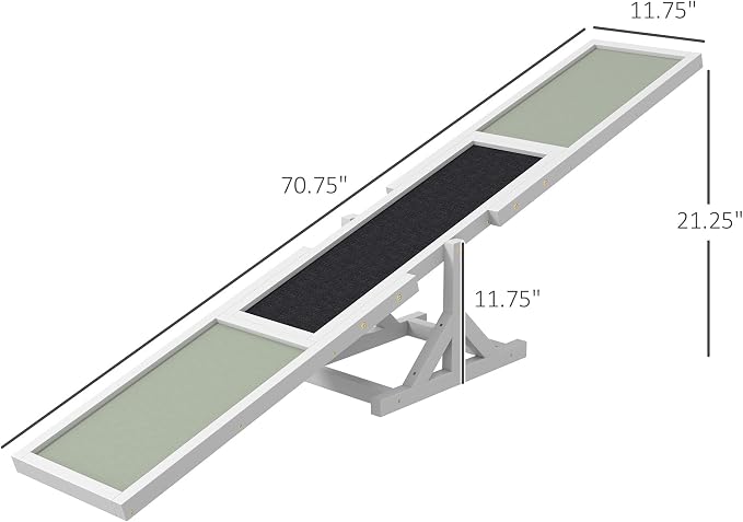 PawHut Wooden Dog Agility Seesaw - Image 7