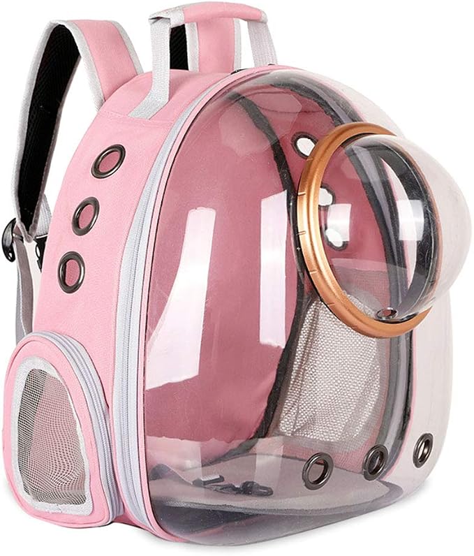 Pet Space Capsule Backpack, Small Medium Cat Puppy Dog Carrier, Transparent by SipobuyUS