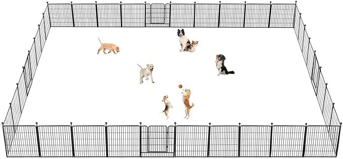 Dog Playpen 32 inch 36 Panels Indoor Outdoor Dog Pen by Jhsomdr