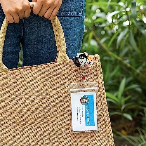 callie Personalized Pet Badge Reel - Custom Dog & Cat Photo, Cute ID