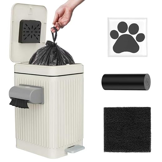 Dog Poop Trash Can for Outside & Indoor, 5L/1.3Gal Small Odor Control Pet Waste by HomeOrganization