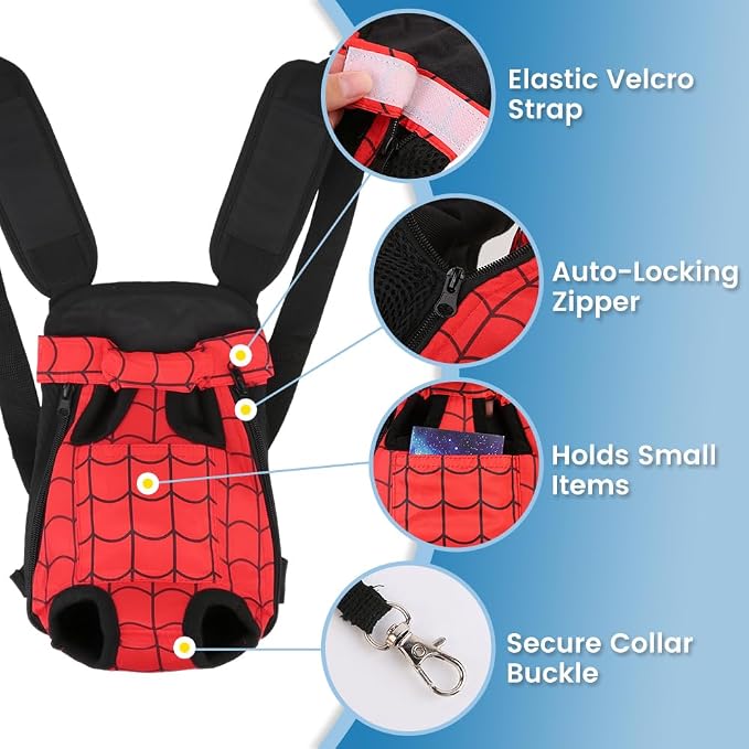 Dog Backpack Carrier, Front Pocket - Image 5