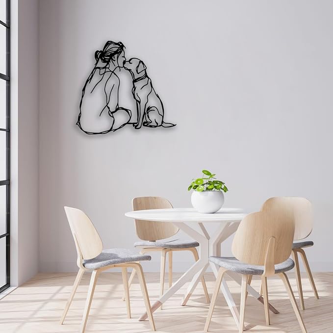 Woman Dog Metal Wall Decor - Image 7
