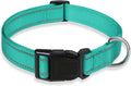 Reflective Dog Collar with Buckle Adjustable Safety Nylon Collars by BOOMIBOO