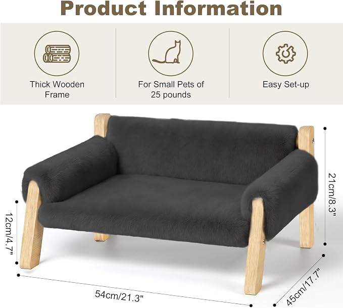 Elevated Cat Couch Bed for Indoor Cats - Image 2