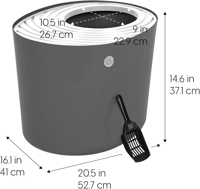 IRIS USA Cat Litter Box, Large Top Entry - Image 2