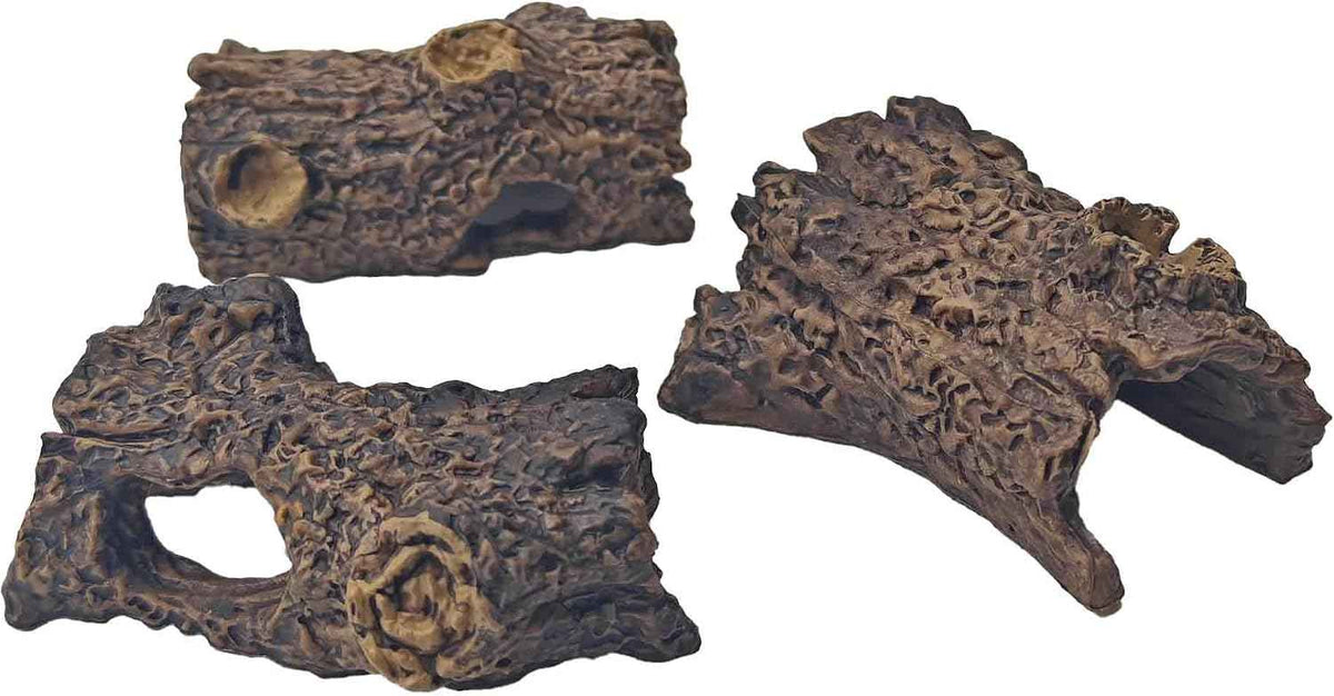 Three-piece mini cork bark climbing log set