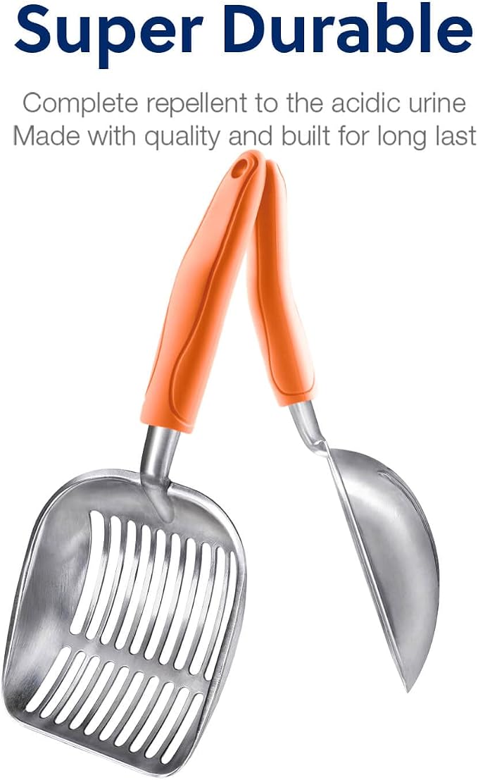 WePet Cat Litter Scoop, Aluminum Alloy Sifter, Kitty Metal Scooper, Deep Shovel - Image 5