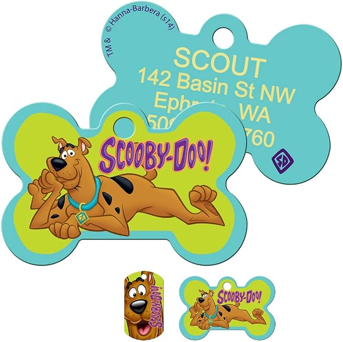 GoTags Cartoon Scooby-Doo Pet ID Tags, Personalized Engraved Dog Tags and Cat by GoTags