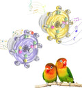 Pawfly 2 Pcs Bird Toys for Parakeets, Colorful Spinning Wheel Chew Toys by Pawfly