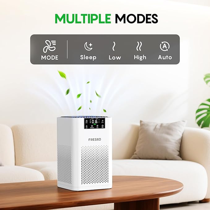 FRESKO Small Air Purifier for Home, HEPA Air Purifiers for Pet Hair, Quiet Air - Image 7
