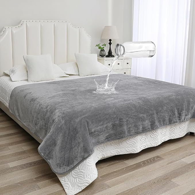 Waterproof Blanket for Beds – Ideal for Couch & Pets Splash Proof Sherpa Throw by Unknown