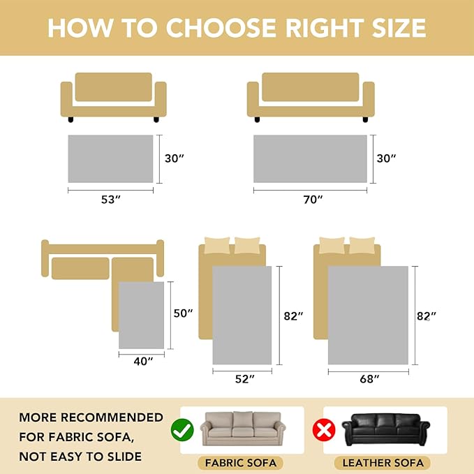 H.VERSAILTEX Non Slip Pet Couch Cover Chenille Dog Bed Protector Thick Soft - Image 3