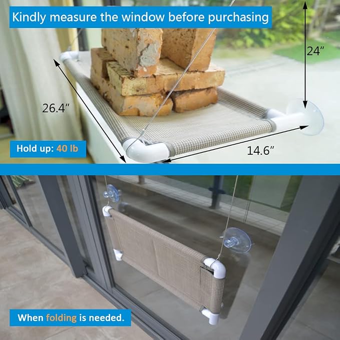 Cat Window Hammock – Mess-Free Waterproof Cats Window Perch - Image 5