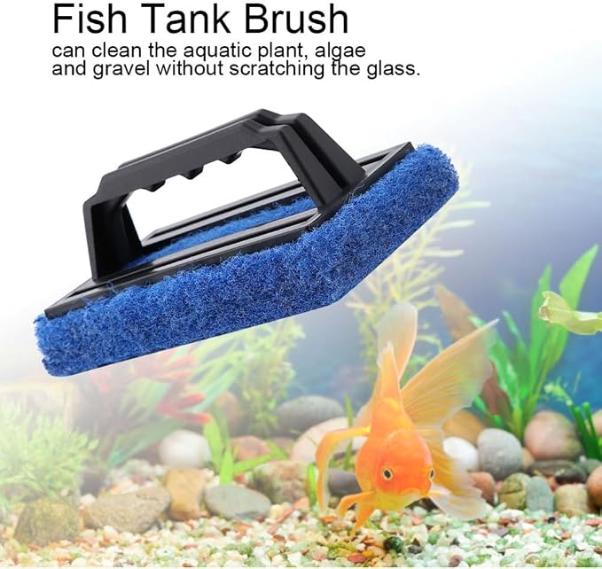 5.7inch Aquarium Scraper Plastic Brush No Dead Angles Design Glass Cleaner Tool - Image 8