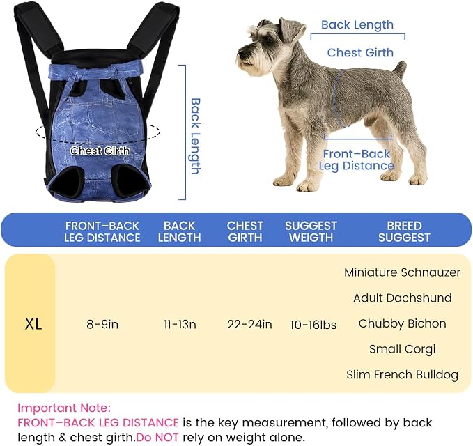 Dog Backpack Carrier, Front Pocket - Image 2