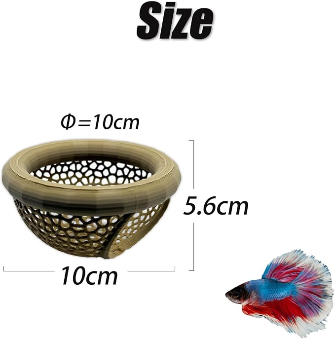 Aquarium Floating Betta Fish Skins, Betta or Shrimp Feeder, Cave and Hammock - Image 3