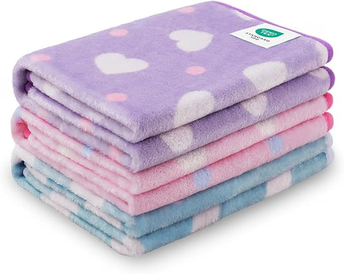 1 Pack 3 Blankets Super Soft Cute Dot Pattern Pet Blanket Flannel Throw by luciphia