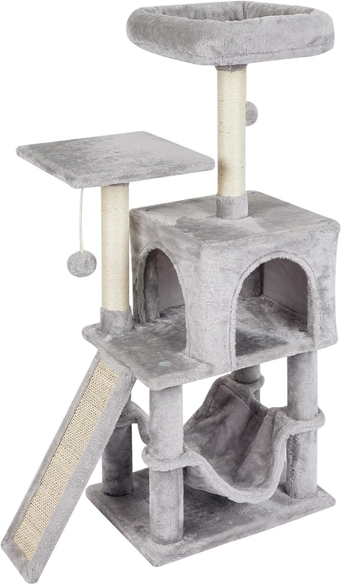 MIAO PAW Grey Cute Cat Tree for Indoor Cat Tower - Image 2