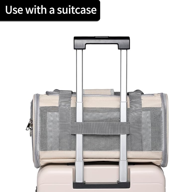Airline Approved Pet Carrier for Cats and Small Dogs, Breathable and - Image 4