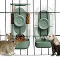 Hanging Automatic Food and Water Dispenser, Gravity Rabbit Feeder Set, Cage Cat by lemtrflo