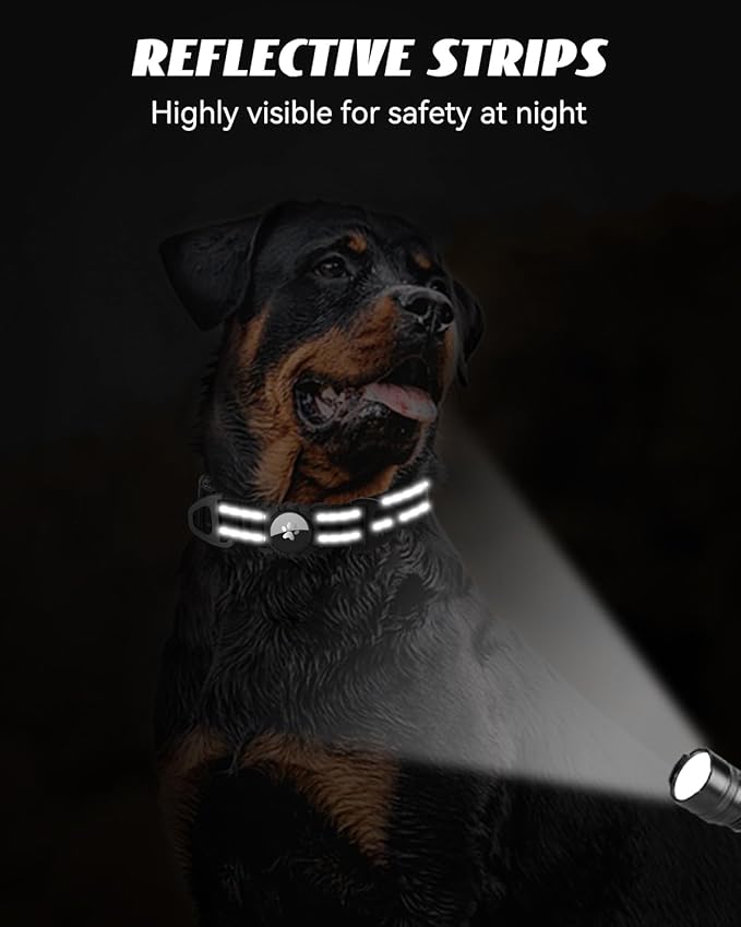 Joytale Airtag Dog Collar, Dual D-Rings, Reflective Pet Collar - Image 6