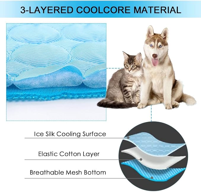 SOMOYA Dog Self Cooling Mat Pet Washable Cooling Pads Blanket Sleeping Kennel - Image 8