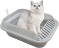 Collapsible Kitten Litter Box, Open High Sided Cat Potty Pan by chuyouan